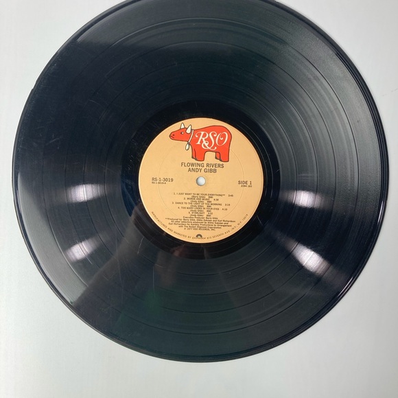 Andy Gibb Flowing Rivers Vinyl Record Album LP - Picture 3 of 4